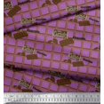 thumbnail image 3 of Soimoi Japan Crepe Satin Fabric Text & Chocolate Food Printed Fabric 1 Yard 42 Inch Wide, 3 of 3