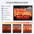 thumbnail image 7 of Holliwill Electric Fireplace Mantel, 44" Freestanding Fireplace Heater with Stacked Stone Surround Firebox, 1400W, White Brown, 7 of 7