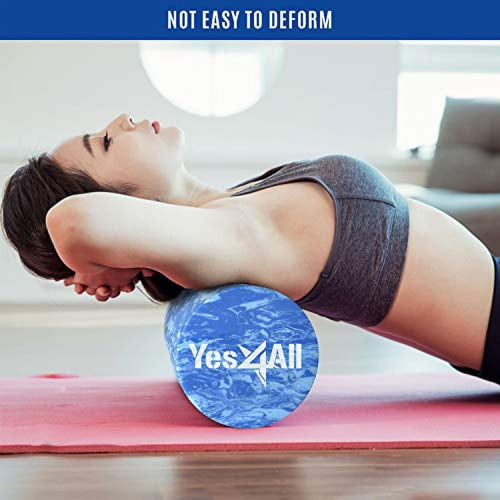 Yes4All EVA Firm Foam Roller for Back - Round Roller for Exercise, Yoga & Pilates 12/18/24/36 inch