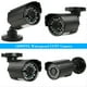 thumbnail image 2 of Cámara CCTV 1200TVL 24 lámparas IR visión nocturna 1/3 '' CMOS IR-CUT impermeable para seg MABOTO Cámara web, 2 of 7