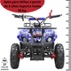 thumbnail image 3 of Cuatrimoto a Gasolina 49cc 2T Suspensión de Resorte Arranque Manual Freno de Disco Carga Máx 50 kg Hasta 40 km/h - Azul Spider, 3 of 8