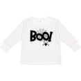 thumbnail image 3 of Inktastic Halloween Boo with Spider and Web in Black Boys or Girls Long Sleeve Toddler T-Shirt, 3 of 5