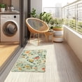 thumbnail image 4 of Yayeee Doormat for Indoor Entrance 32" x 20" Non Slippery Floor Rug, Green Floral Pattern, 4 of 8