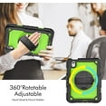 thumbnail image 3 of Case for iPad Mini 7 (A17 Pro)/Mini 6th Case 8.3 inch (2024/2021), Heavy Duty Shockproof Protective Case with Screen Protector, 360° Rotating Stand, Hand/Shoulder Strap and Pen Holder, 3 of 9