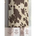 thumbnail image 3 of Brown Beige Sheer Curtains 72 Inch Length 2 Panels Set, Semi Transparent Voile Rod Pocket Curtains for Living Dining Room Bedroom Drapes Modern Animal Texture Abstract, 3 of 6