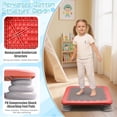 thumbnail image 3 of Trampoline for Kids, 25 Inch Toddler Trampoline Bounce Board Indoor Outdoor with Non-Slip Base, Balance and Bounce Jumping Sensory Toy for 3-12 Boys & Girls Autistic Kids Training Equipment, Red, 3 of 8