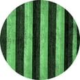 thumbnail image 1 of Ahgly Company Indoor Round Abstract Emerald Green Modern Area Rugs, 4' Round, 1 of 4