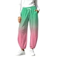 thumbnail image 2 of Xdegoge Sweatpants Women Ombre Casual Joggers High Waisted Athletic Fleece Lined Pants with Pockets Drawstring Loose Fit Workout Activewear Novelty Color Block, 2 of 9