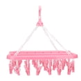 thumbnail image 2 of Drying Rack, Socks Drying Rack Folding Clothes Hanger Clothes Dryer Rack Laundry Rack, Underwear Drying Rack 32 Clips For Clothes Line Shower Curtain Rod, 2 of 8