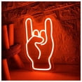thumbnail image 2 of Letrero De Neón "Rock On Hand" Con Gesto Musical. Decoración Para Sala Juegos, Dormitorio, Bar, Estar O Fiesta Cumpleaños Medidas 40x24cm, 2 of 3