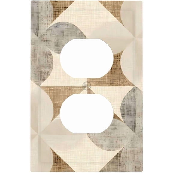 Boho Moroccan Light Switch Cover 1 Gang Single Duplex, Outlet Wall Plate Electrical Plug Cover, Decorative Receptacle Switch Plate for Bathroom Bedroom 5 x 3 Inch