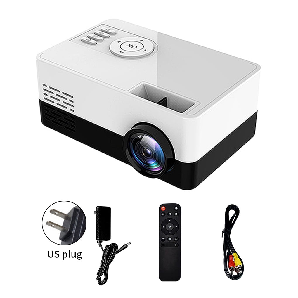 TureClos 1080P LED Projector Home Office Media Player Portable Mini Projector, White, Black, US Plug - Walmart.com