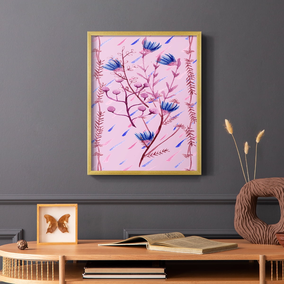 XO Collection B Framed Print - Solid Wood in Single Picture Frame Solid Wood 2 Framed Print