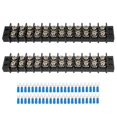 thumbnail image 1 of 2PCS 12 Circuits 12 Positions Terminal Block 20-30A 200-450V Dual Row Screw Terminals Strip, 1 of 5