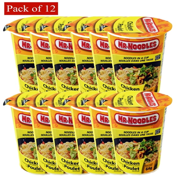 Mr. Noodles Chicken Simulated Flavour in Cup 64gm - Pack of 12
