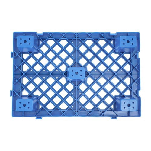 DENEST 6 PCS Plastic Pallets, 220.46lbs Load, Blue, Interlocking Storage Pallets for Warehouses, Factories
