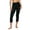 Black, variant on Felina | Sueded Athletic Capri Legging (Black, Small)