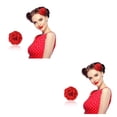 thumbnail image 3 of Minnieouse Women Hair Ornament Artificial Flower Hairpin Teenagers DIY Holiday Straw Bridal Headdress Girl Party Travel Accessories 2piezas, 3 of 6