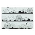 thumbnail image 1 of Ferris Wheel Cutting Board, Monochrome Modern Funfair Carnival, Decorative Tempered Glass Cutting and Serving Board, in 3 Sizes, by Ambesonne, 1 of 2