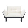thumbnail image 4 of Loveseat with Metal Frame,Modern Small Couch with Tufted Upholstered Fabric,Comfy Couches for Living Room, Leisure Furniture with adjustable Backrest  for Dorm,Office,and Apartment,Cream, 4 of 6
