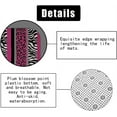 thumbnail image 6 of 4PCS/Set Hot Pink Leopard Print Shower Curtain, Black and White Zebra Print Wildlife Safari Animal Skin Stripe Fashion Women Girly Bathroom Decor, Non-slip Bath Mat Toilet Rug, Cheetah & Zebra, 6 of 7