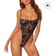 thumbnail image 1 of Lencería sexy para mujer, espalda abierta, diseño de correa, mono, mono de malla de encaje, negro, M Methold  XX000168-04, 1 of 7