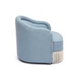 thumbnail image 5 of TOV Furniture Pamela Faded Blue Recycled Fabric Tassel Lounge Chair, 5 of 7