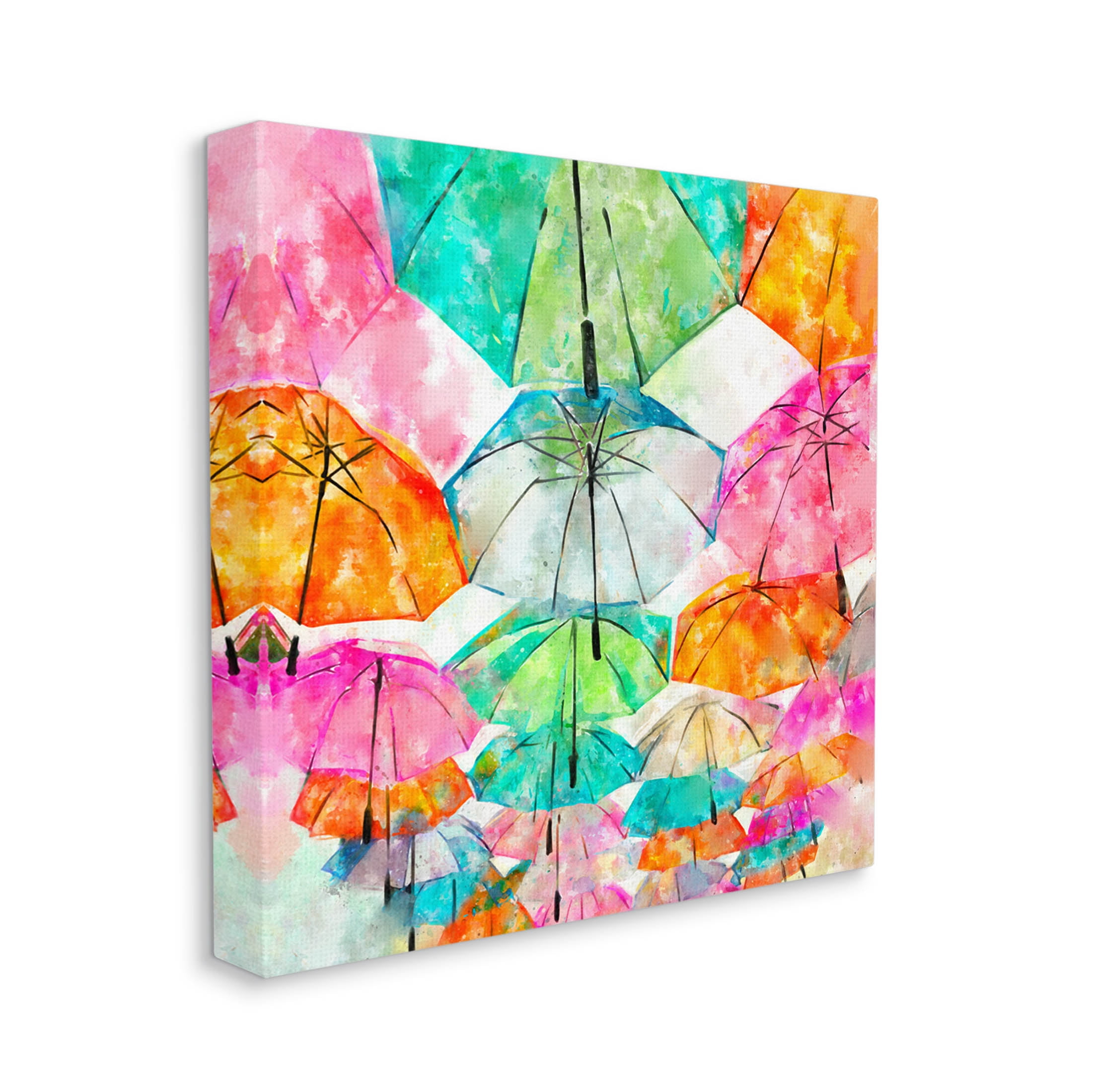 Stupell Industries Modern Bold Varied Umbrellas Graphic Art Gallery Wrapped Canvas Print Wall Art, Design by Ziwei Li