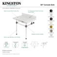 thumbnail image 4 of Kingston Brass Templeton 30 inch Carrara Marble Vanity Sink Top with Acrylic Legs, 3-Hole, White and Brushed Brass, 4 of 5