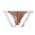thumbnail image 2 of oelaio Mens Bulge Briefs Underwear Breathable Mesh Underpants Pouch Trunks Thong Low Rise Khaki XL, 2 of 5