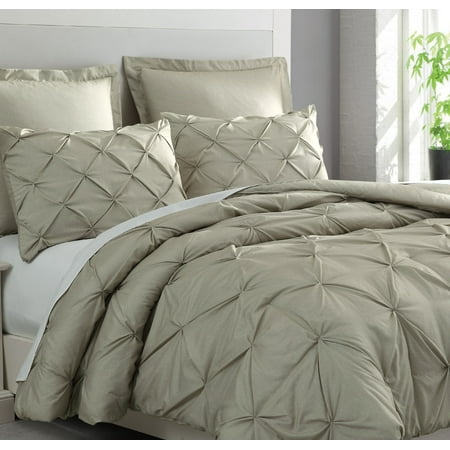 Estellar 2pc Tan Comforter Set Twin Twin Xl Size Pinch Pleat