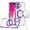 Purple, variant on For iPhone 16 6.1 inch Matching Color Frame Strong Magnetic Ring Circle Transparent HQ Thick Hybrid - Red