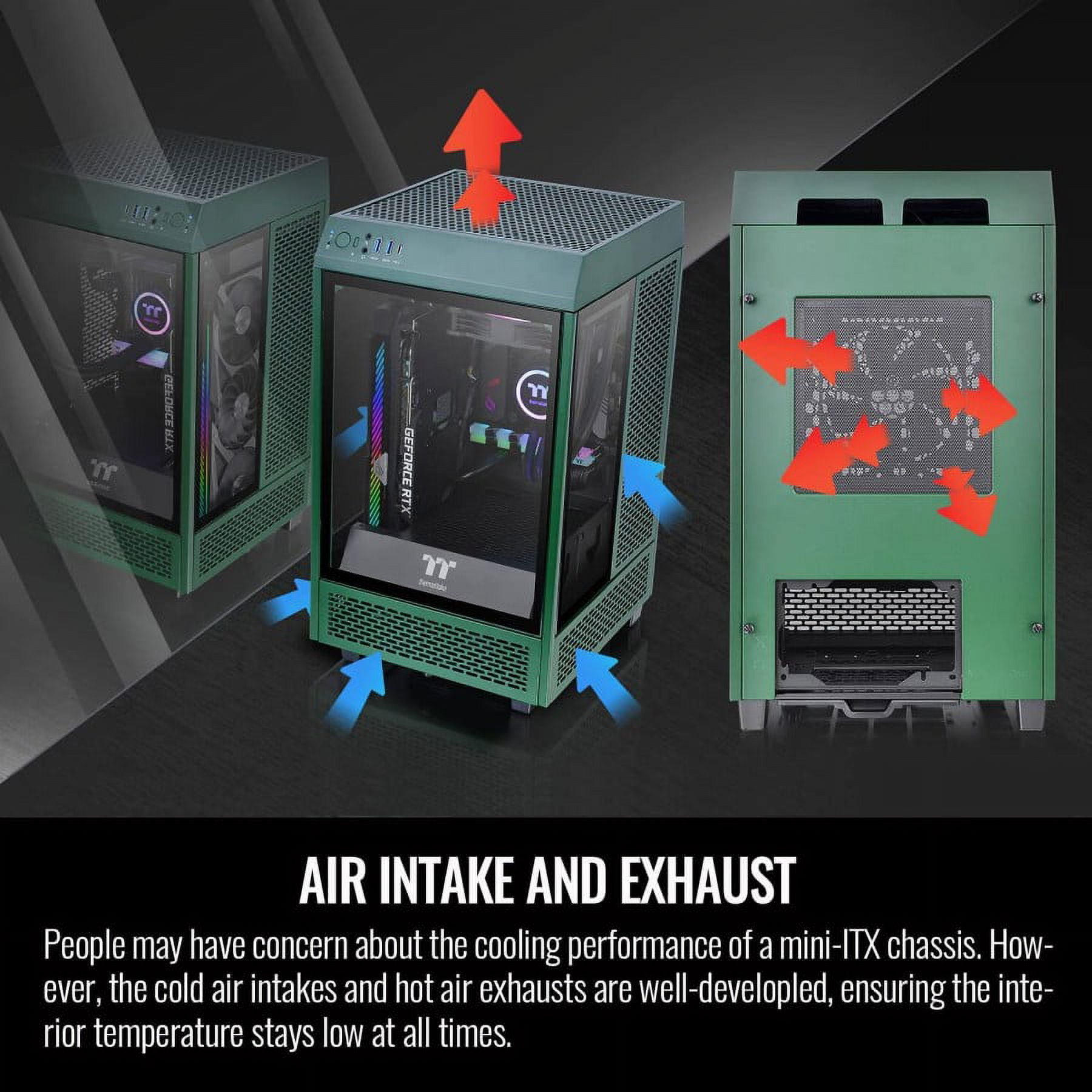 Thermaltake Tower 100 Tempered Glass Mini Tower Computer Chassis