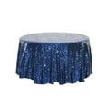 thumbnail image 3 of Christmas Gifts Clearance! SHENGXINY Round Tablecloth Clearance Sequin Tablecloth Wedding Party Cake Dessert Event Christmas Decoration Dark Blue, 3 of 3