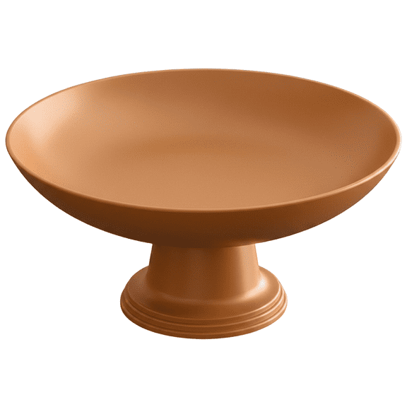 Wiywef Wood Grain Fruit Bowl for Kitchen Counter Banana Fruit Basket Graining Wood Bowl with Holder, Pedestal for Table Decor(Brown)