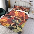 thumbnail image 3 of Mazmorras y Dragones Conjunto de sábanas temático, trío de piezas, cómodo y amigable con la piel, diseño único, regalo de decoración para el hogar para familiares, amigos y fans, 90 cm * 190 cm, 3 of 6