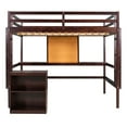 thumbnail image 5 of Harper & Bright Designs Twin Size Loft Bed with Desk and Storage Cabinet, Wooden Twin Loft Bed with Writing Board for Boys Girls, Gray, 5 of 13