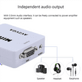 thumbnail image 5 of Convertisseur Audio Vidéo 2X AV () vers VGA, Supporte Résolution 1080P /720P, avec Port d'Entrée Audio 3.5 mm, pour TV STB PC, 5 of 5
