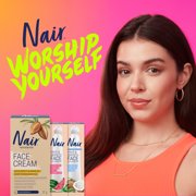 Nair Hair Remover Face Cream, Moisturizing Formula Hair Removal with Sweet Almond Oil, 2 oz