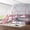 Pink, variant on Queen over Queen Bunk Bed Frame with Built-in Wardrobe, Desk and Storage Chairs, Black Metal Bunk Bed for Small Rooms