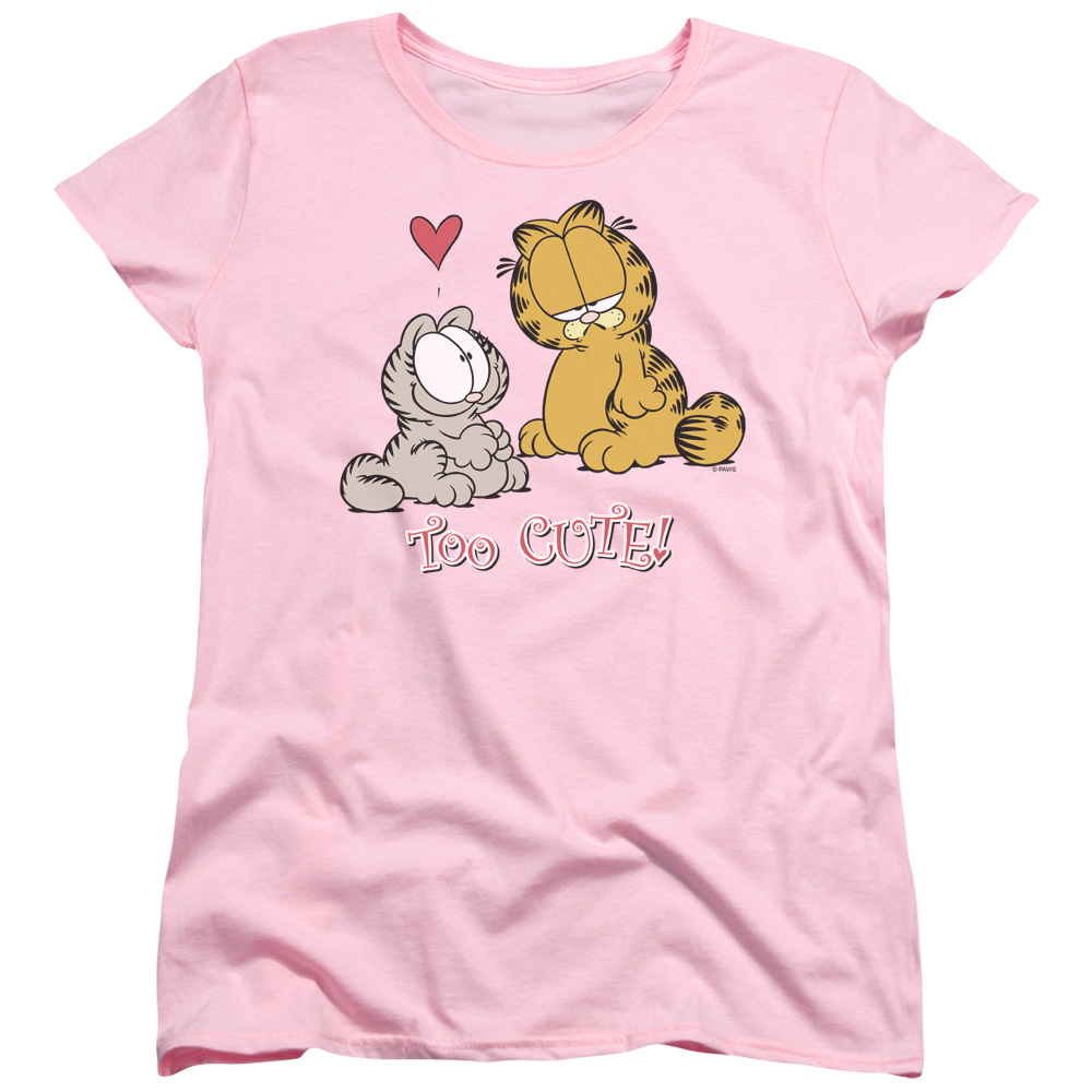 Garfield Too Cute Womens Short Sleeve Shirt