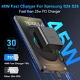 thumbnail image 4 of Cargador Samsung Super Fast USB-C de 45 W para Galaxy S25 con cable, 4 of 7