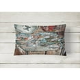 thumbnail image 2 of Carolines Treasures 8961PW1216 Basket Full of Blue Crabs Canvas Fabric Decorative Pillow, 12H x16W, multicolor, 2 of 3
