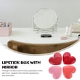 thumbnail image 2 of KAKOWELY 8pcs Heart Shape Eyeshadow Box Case Lipstick Box Refillable Makeup Dispenser,1.81"X1.57"X0.39", 2 of 5