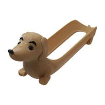 Dachshund Hot Dog Holder – Fun & Cute Wiener Dog Snack Tray for Hot Dogs, Candy, Sandwiches, Parties – Unique Kitchen Counter Décor & Novelty Gift for Dachshund Lovers, Home & Event Serving (Khaki)