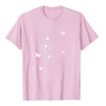 thumbnail image 4 of QUNYINEY Crew Neck Women Shirts Short Sleeve Dandelion Casual Pullover Tops Loose Spring Tops for Women, 4 of 4