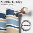 thumbnail image 6 of 2 Panels Outdoor Curtains for Patio Waterproof 54"x95" Blue Khaki Striped Weatherproof Privacy Outsides Curtains, Farmhouse Stripes Modern Abstract Art Grommet Thermal Drapes for Cabana Porch Pergola, 6 of 8