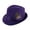 Purple, variant on Kenny K Dressy Faux Felt Fedora with Feather (Men)