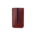 thumbnail image 1 of Avallone Men's Canvas & Leather Magnetic Money Clip - Navy Blue Handmade Leather - CVB008, 1 of 4