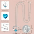 thumbnail image 2 of TURANDOSS Mom and Daughter Gifts Birthstone Necklaces 925 Sterling Silver Birthstone Necklace Jewelry for Women Mothers Day Gifts for Mom, 2 of 7
